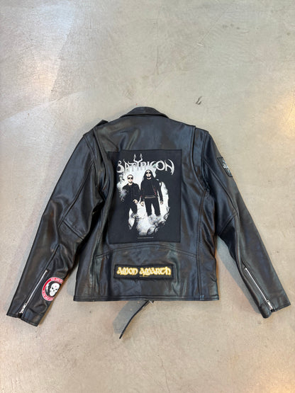 Sexy Punk Black Leather Biker Jacket