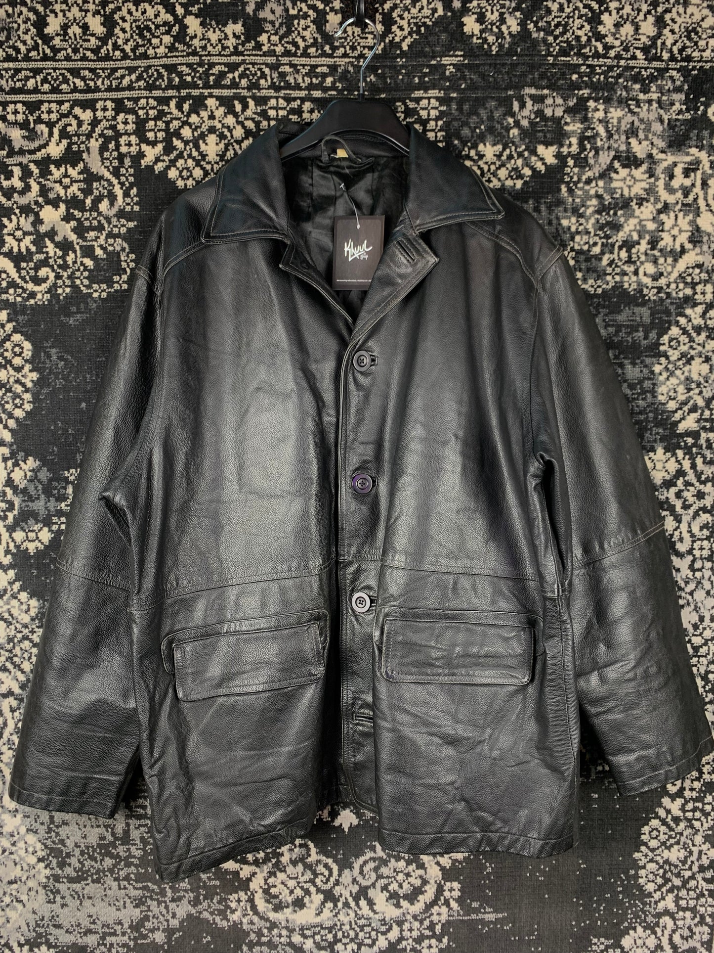 Vintage Unisex Black Leather Jacket