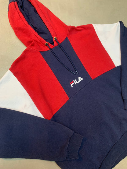 Vintage Fila Tricolor Panel Hoodie