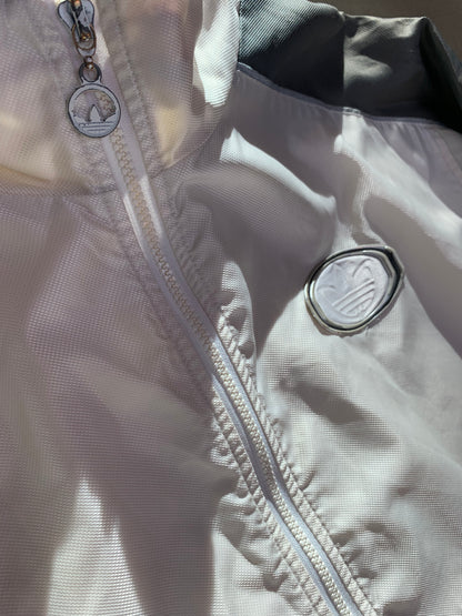 Adidas Vintage White And Black Full Zip Track Jacket