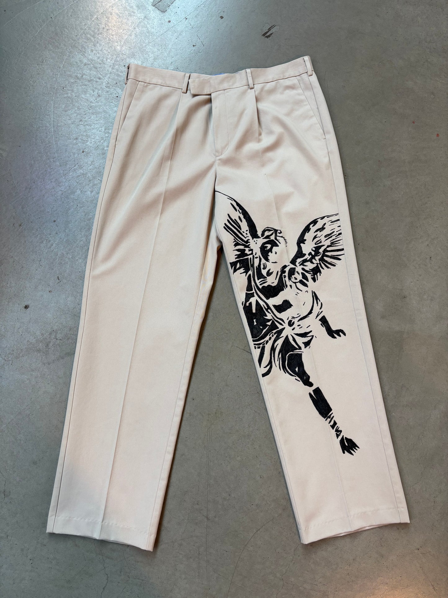 Charles Tyrwhitt Men’s L Beige Cotton Pants