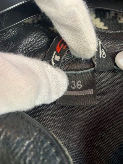 TSCHUL Vintage Black Motorcycle Leather Jacket