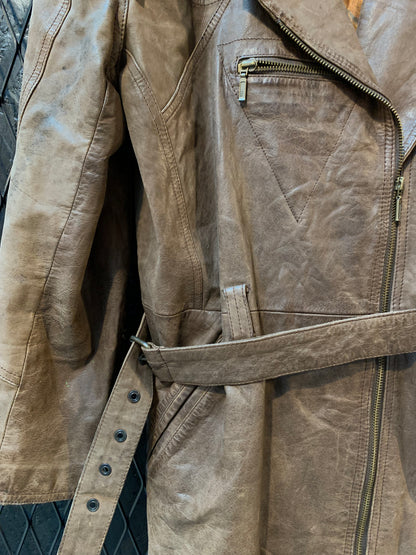 Vintage Brown Leather Jacket Unisex S