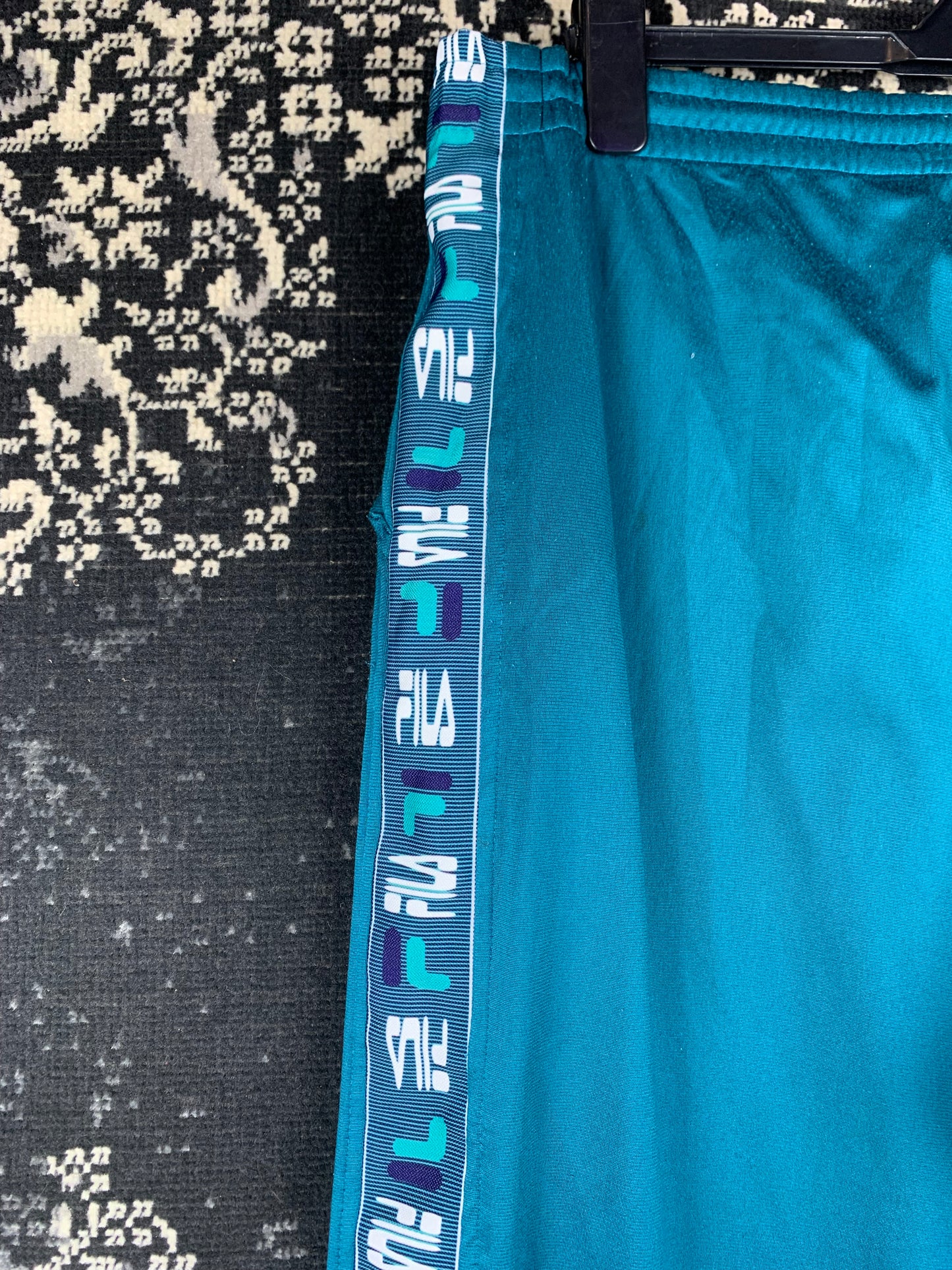 Men's Vintage Fila Logo Tape Track Pants