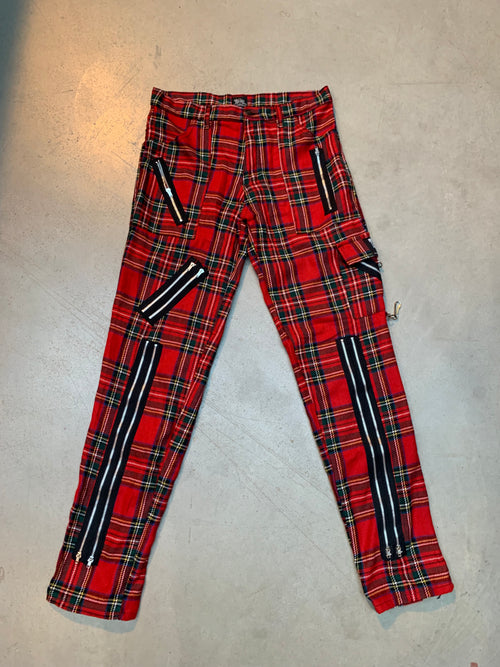 Tiger of London Red Plaid Tartan Punk Pants