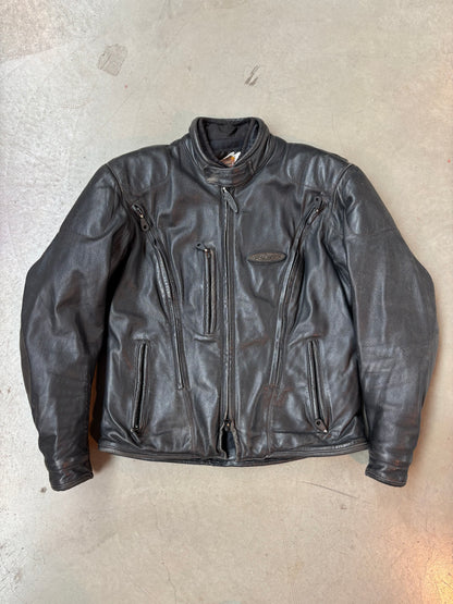 Vintage Harley Davidson Black Leather Jacket