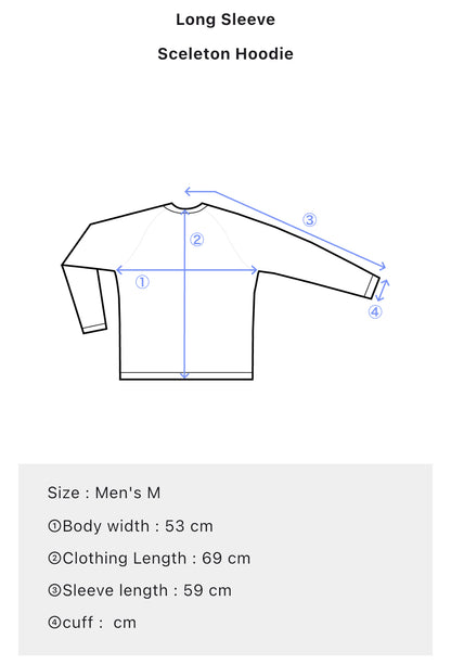 Spiral Black and Blue Skeleton Hoodie