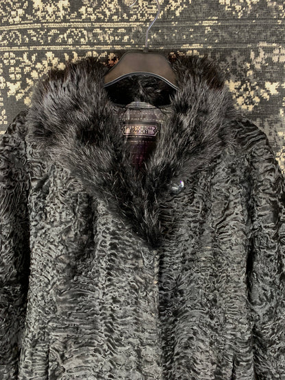 Women’s Vintage Pelzschloss Black Persian Lamb Fur Coat