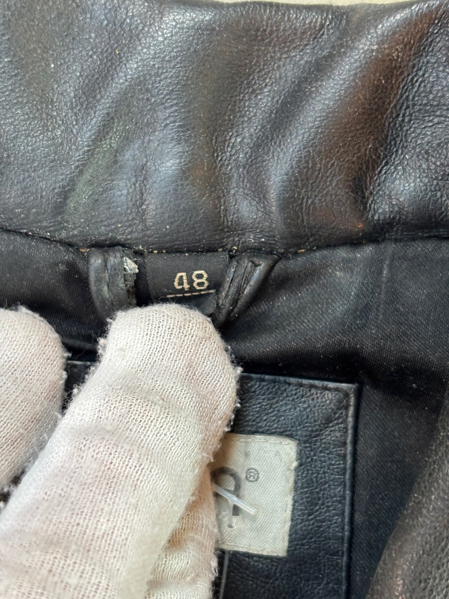 Jofama Black Leather Jacket Men's L