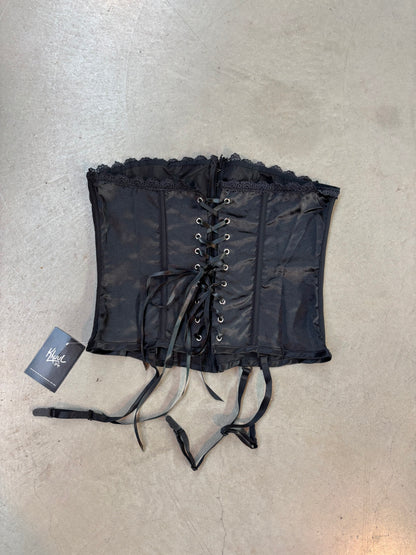 Gothic Black Corset Top XL
