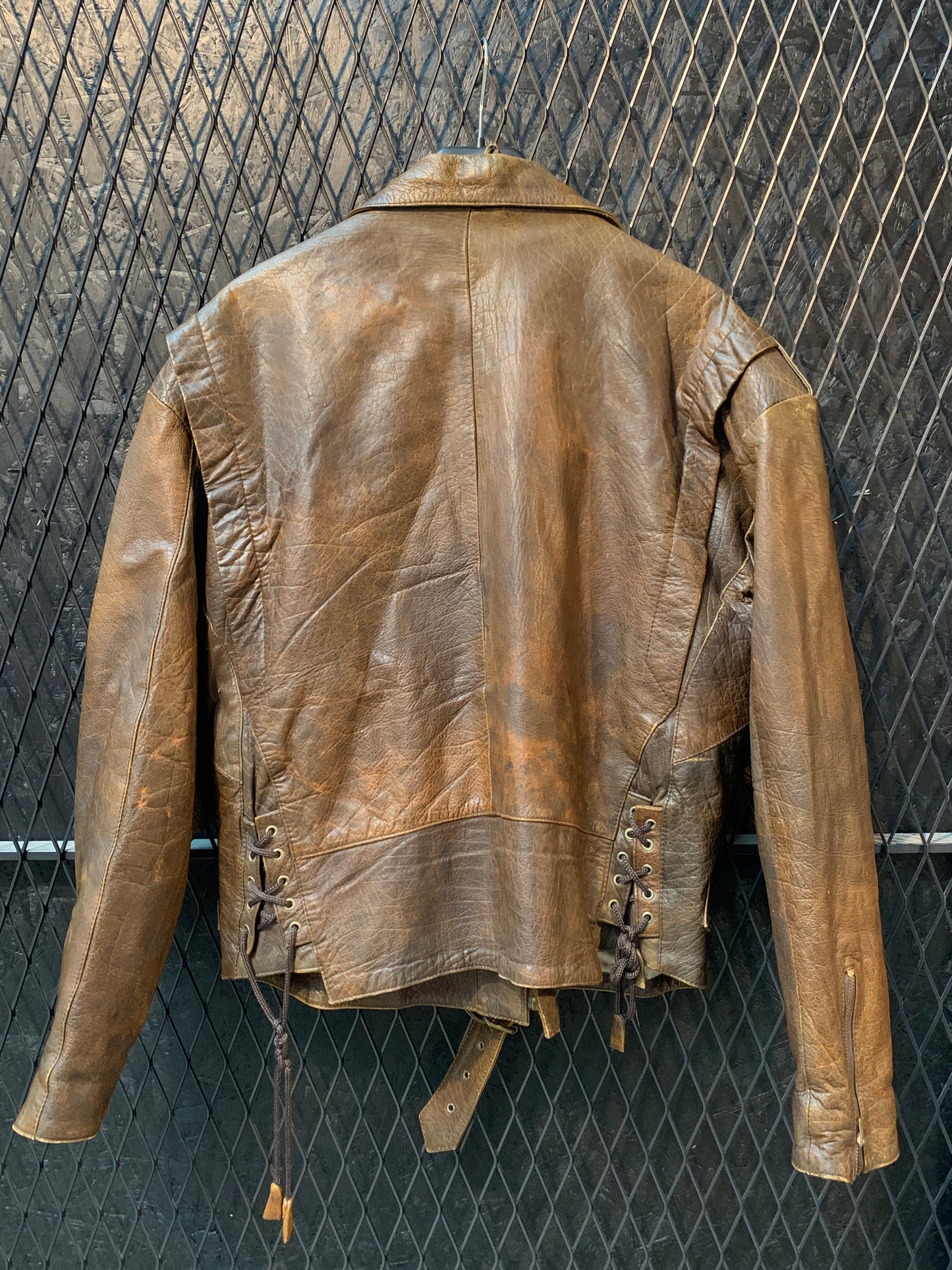 Vintage Jiri Leather Brown Biker Jacket
