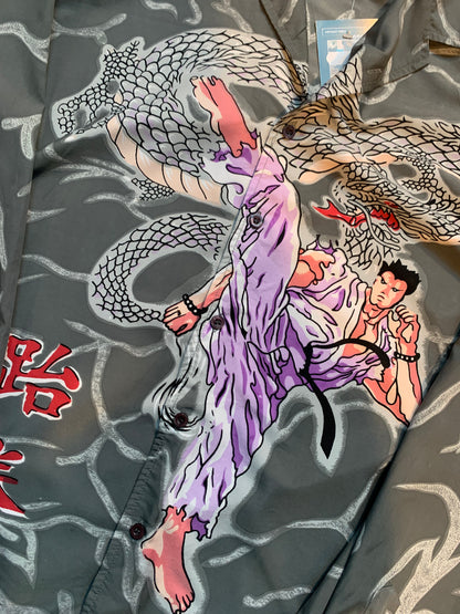Men's Y2K Japanese Style Karate Button-Up Shirt