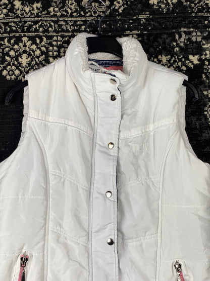 Womens Y2K Vintage White Everlast Puffer Vest