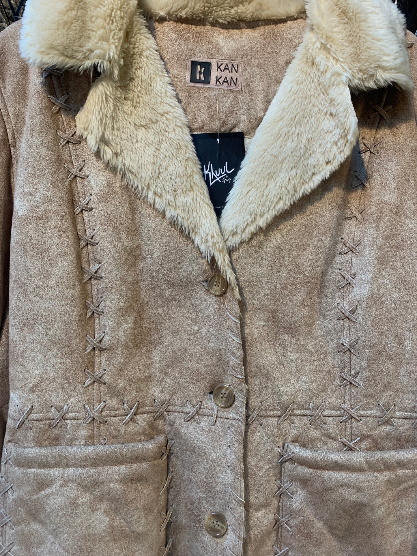 KanKan Vintage Faux Shearling Coat