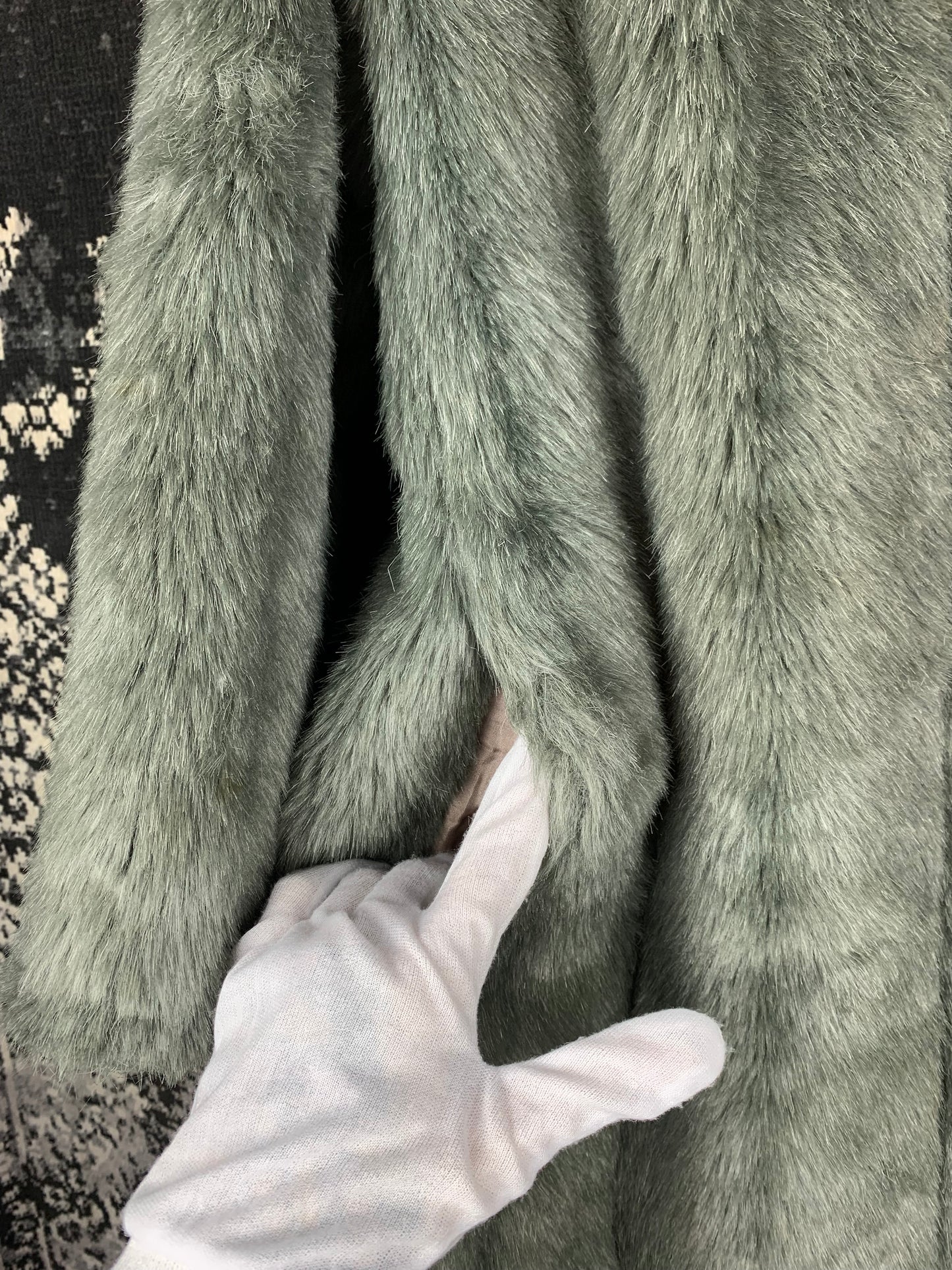 Women’s Gray Faux Fur Winter Coat