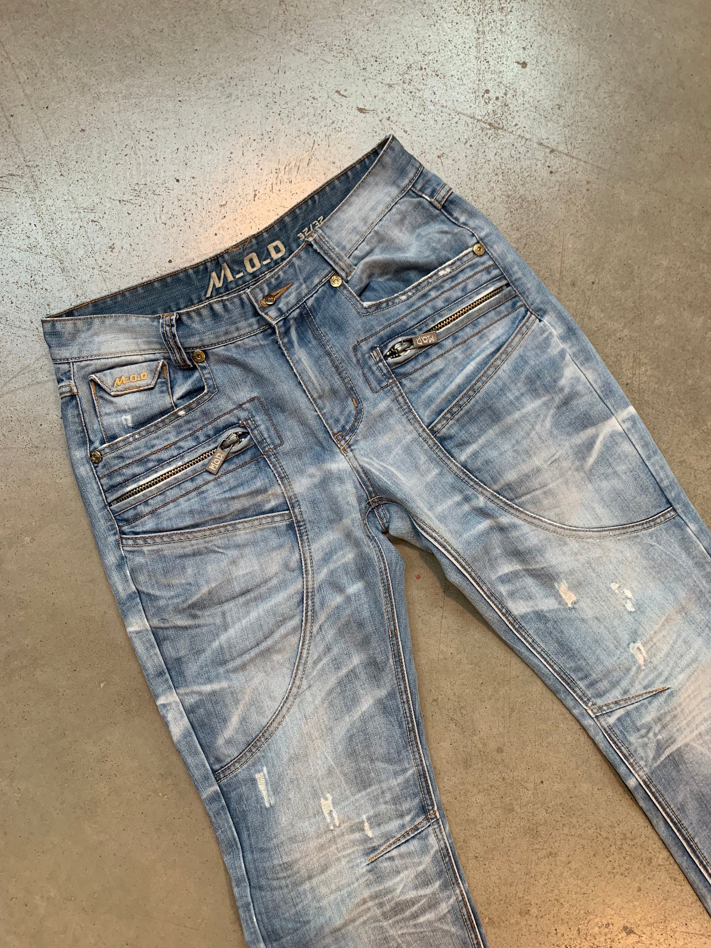 M.O.D Distressed Light Blue Denim Jeans