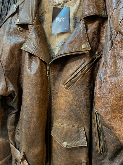 Vintage Jiri Leather Brown Biker Jacket