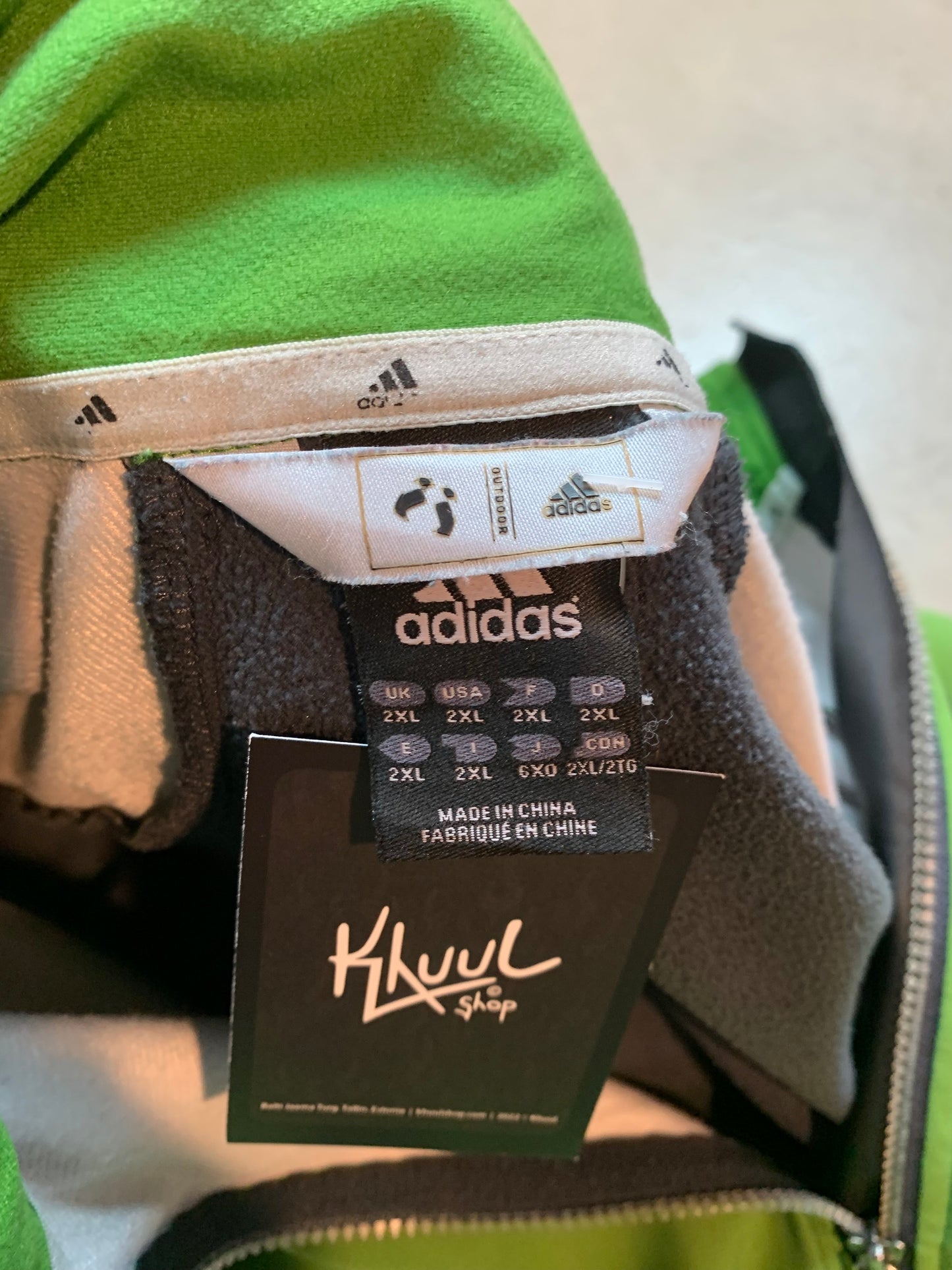 Adidas Men's XXL Windbreaker Jacket Green