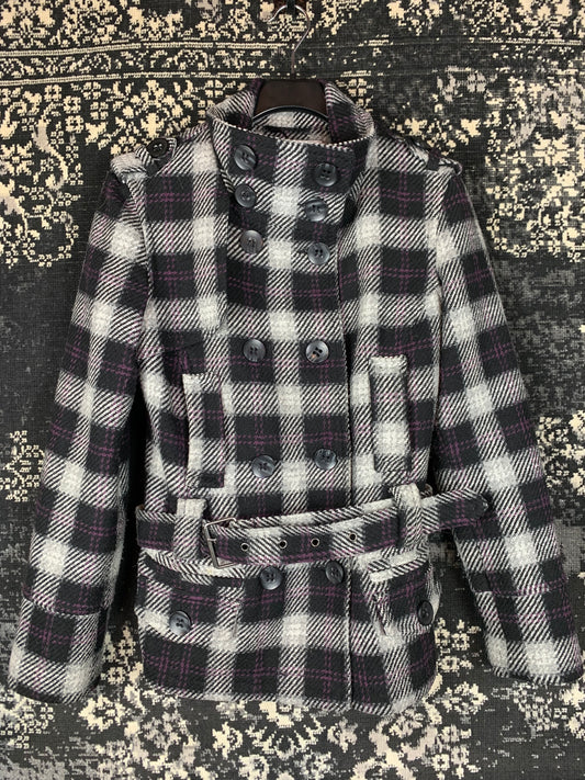Clockhouse Y2K Style Checkered Wool-Blend Jacket