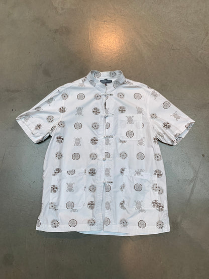 Vintage Xintangzhuang White Chinese Button Up Shirt