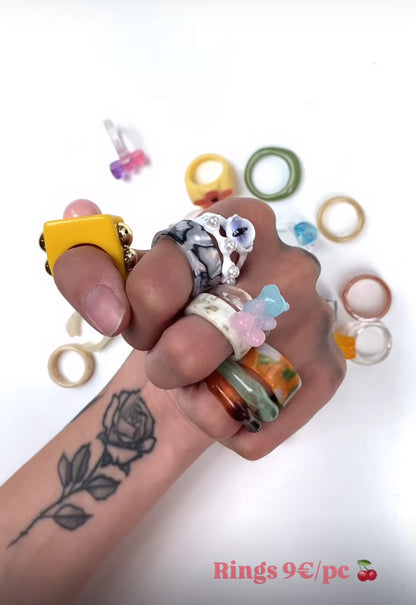 Y2K Resin Rings