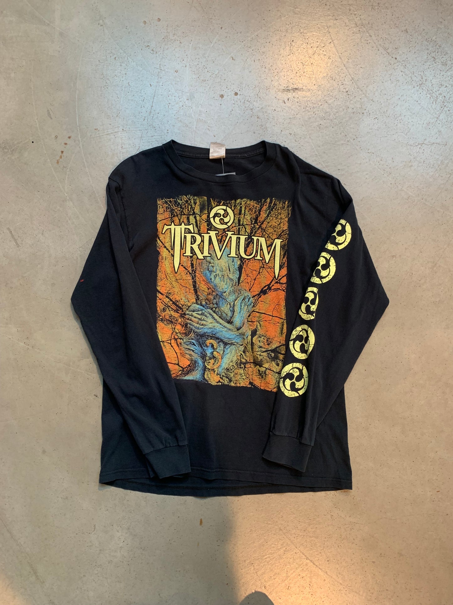 "TRIVIUM" Graphic Black Long Sleeve T-Shirt