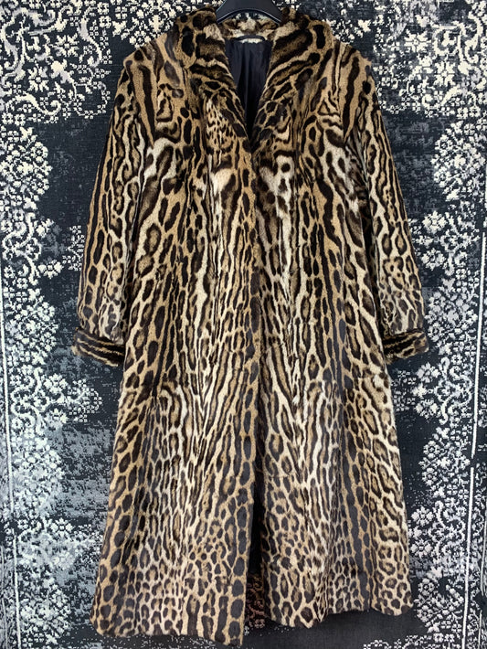 Vintage Spotted Exotic 1940s Fur Coat