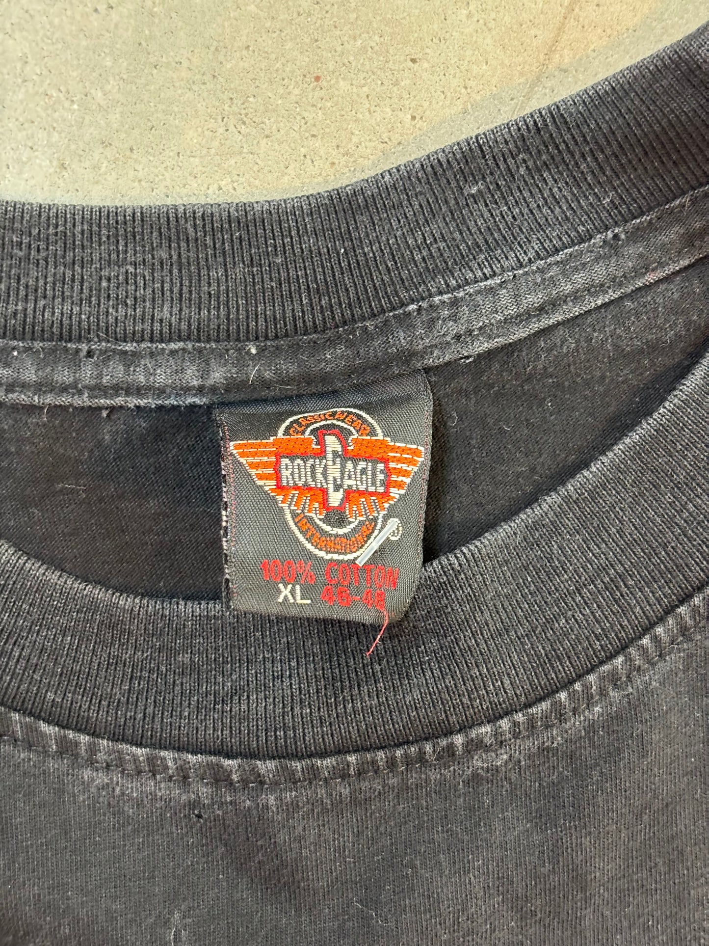 Rock Eagle Tattoo Face Graphic T-Shirt