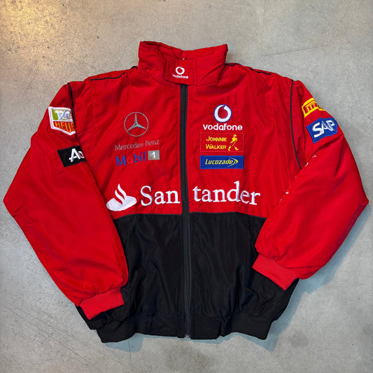 Vintage Unisex F1 Red Mercedes-Benz Santander Racing Team Jacket