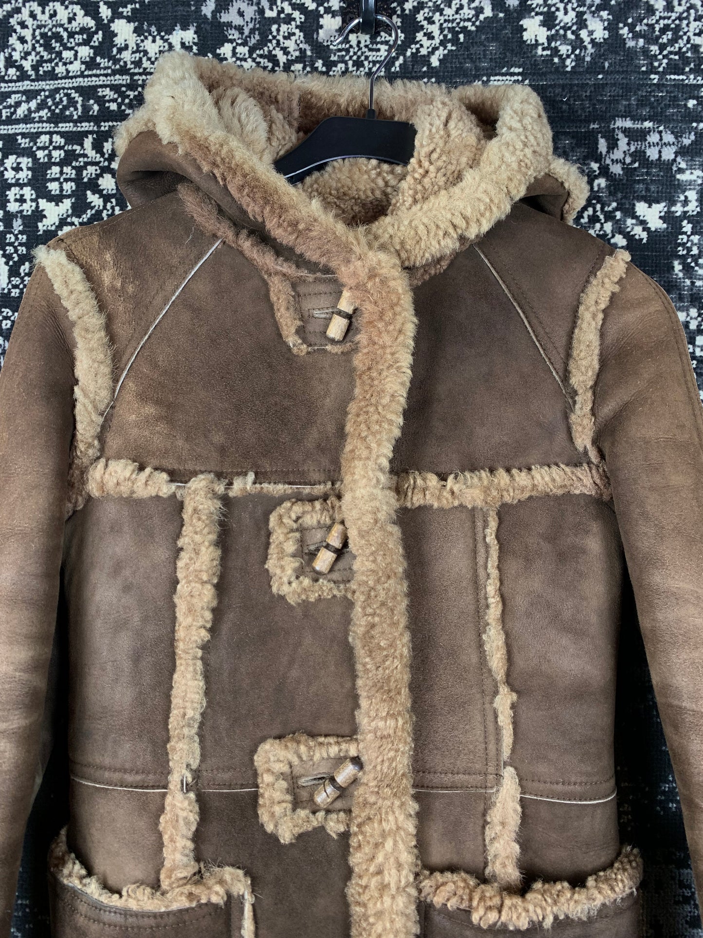 Women's Vintage Brown Lambskin Shearling Coat