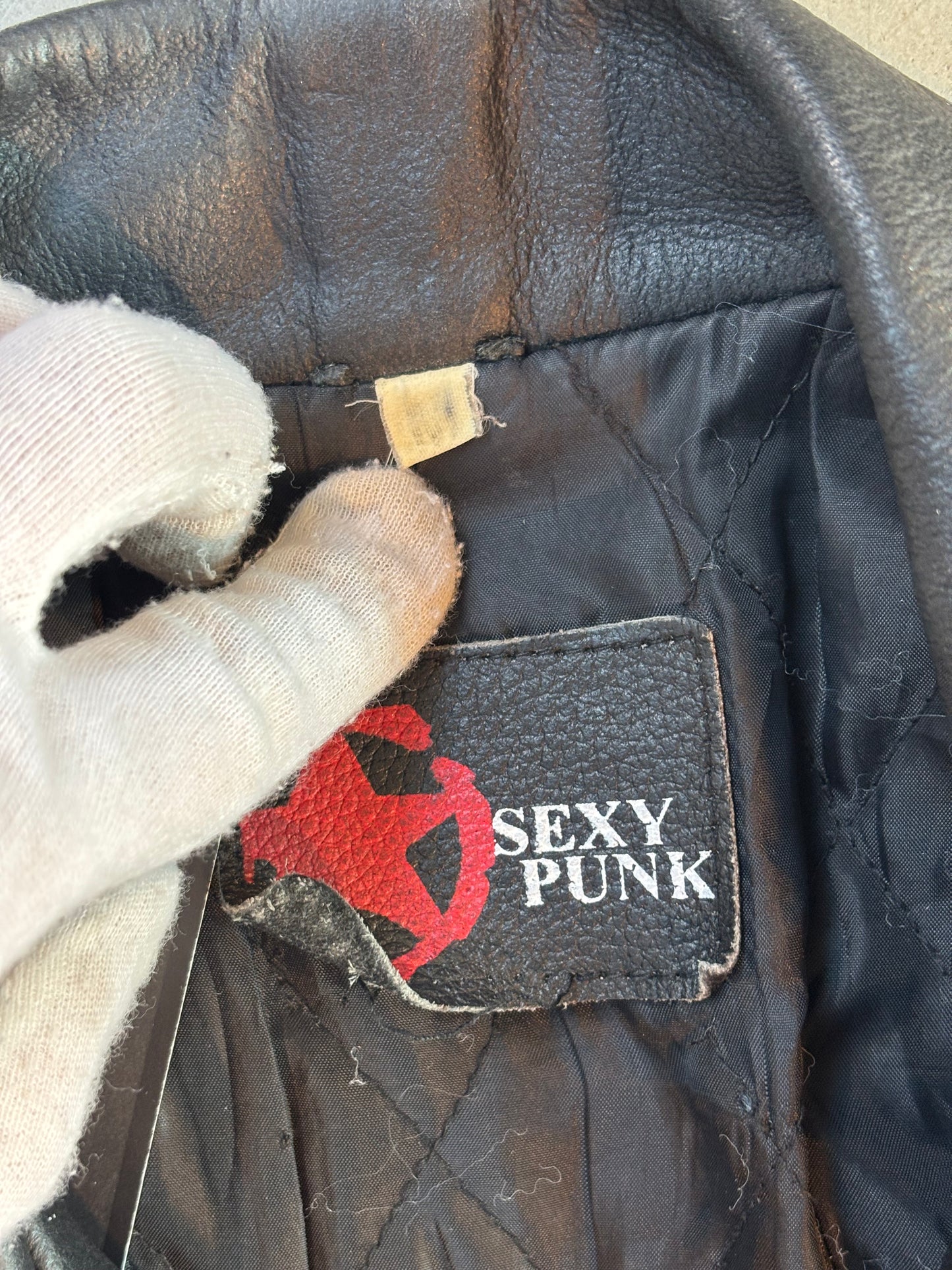 Sexy Punk Black Leather Biker Jacket