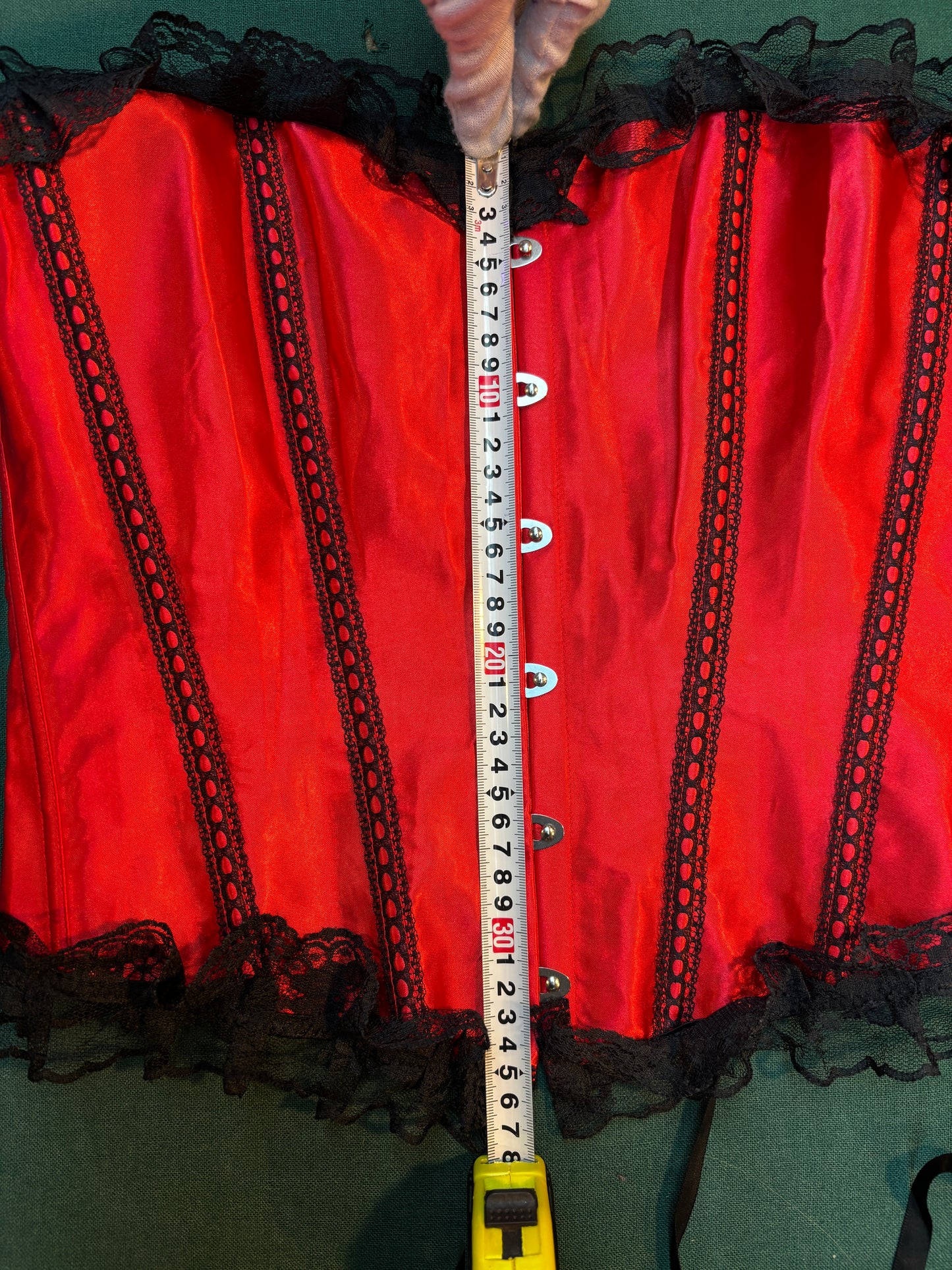 Women's Alternative Red Corset - Strapless Lace-Up Bustier Top