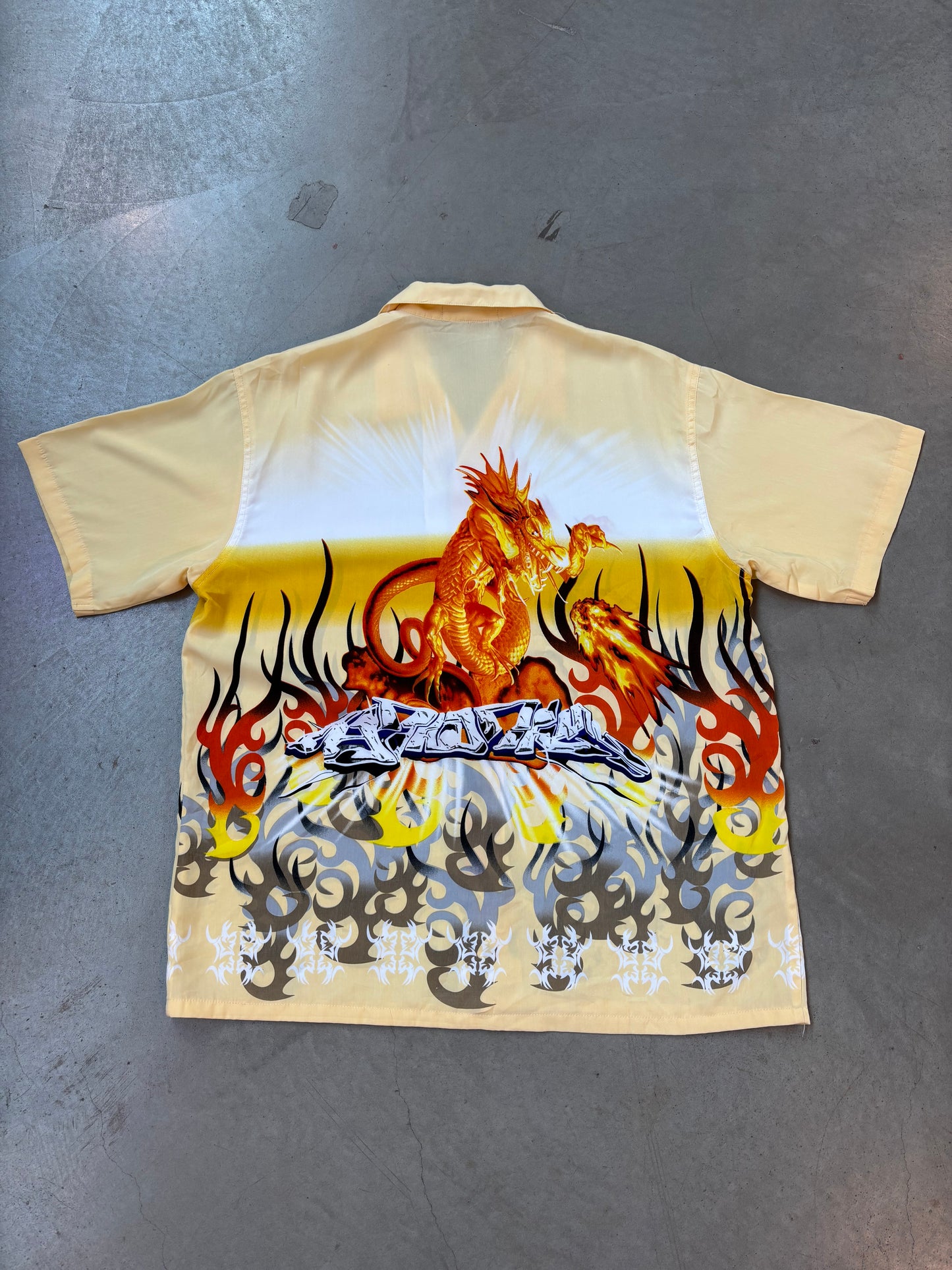 Ken’Assy Dragon Print Hawaiian Shirt