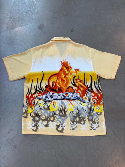 Ken’Assy Dragon Print Hawaiian Shirt