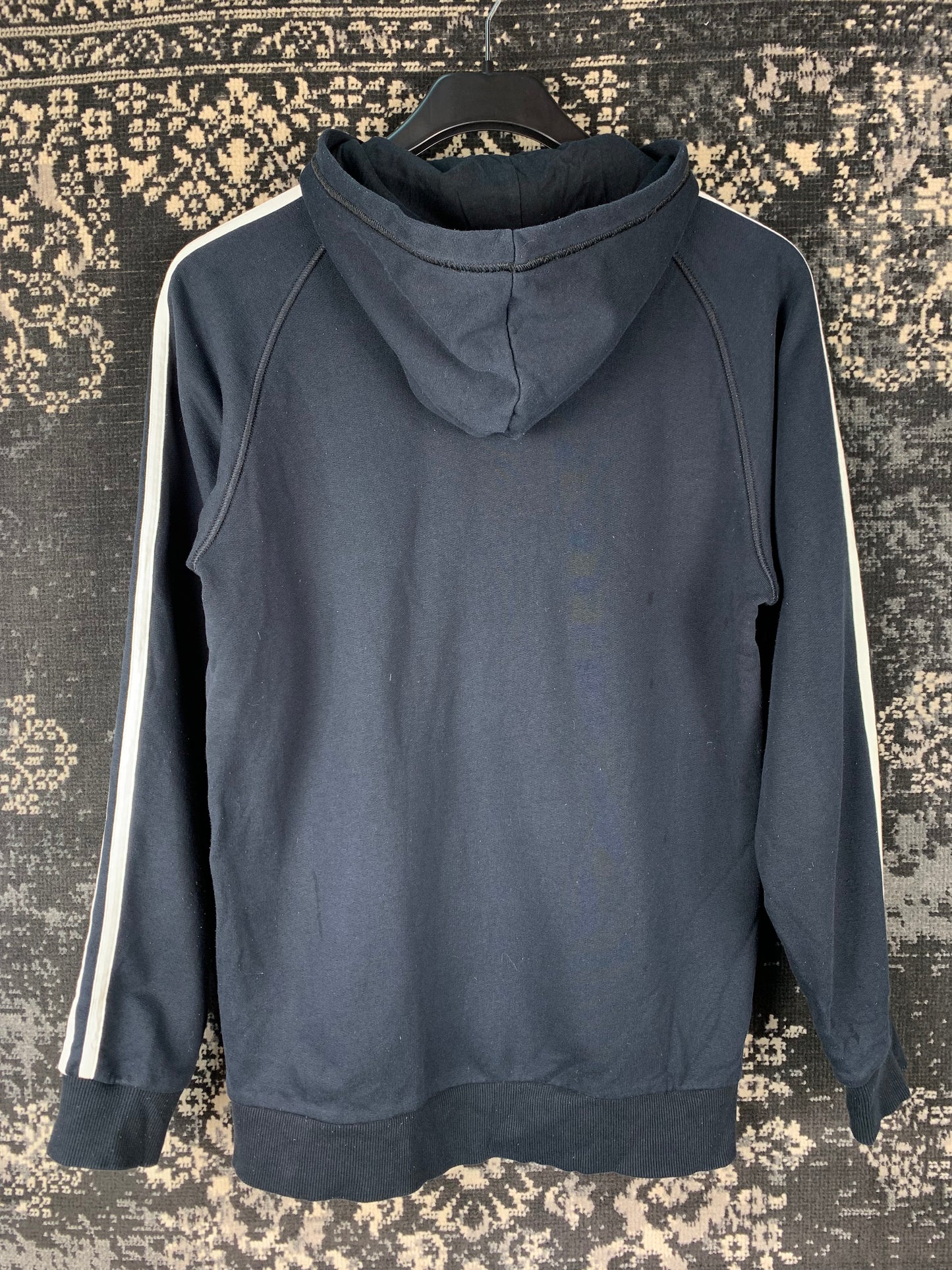 Men's Vintage Adidas Black Zip-Up Hoodie