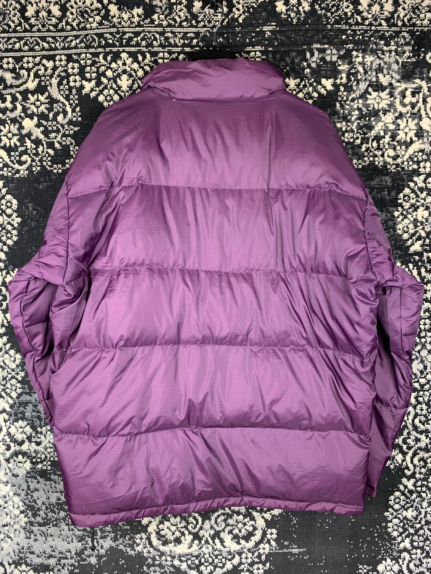 Vintage Unisex Dark Purple Swiss Creblet Puffer Jacket