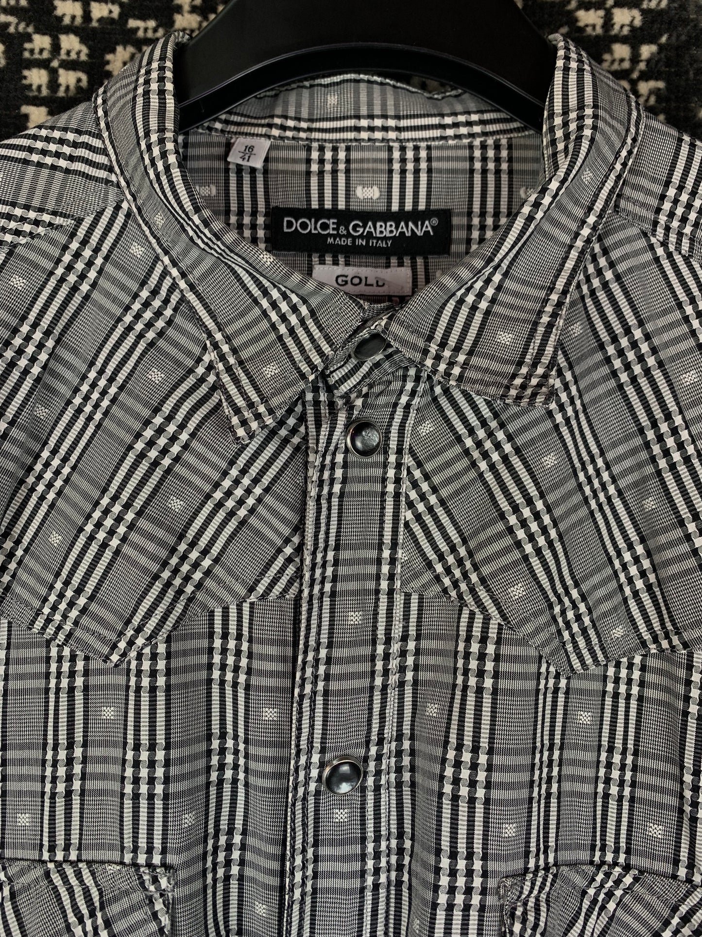 Dolce&Gabbana Plaid Pattern Button Up Shirt