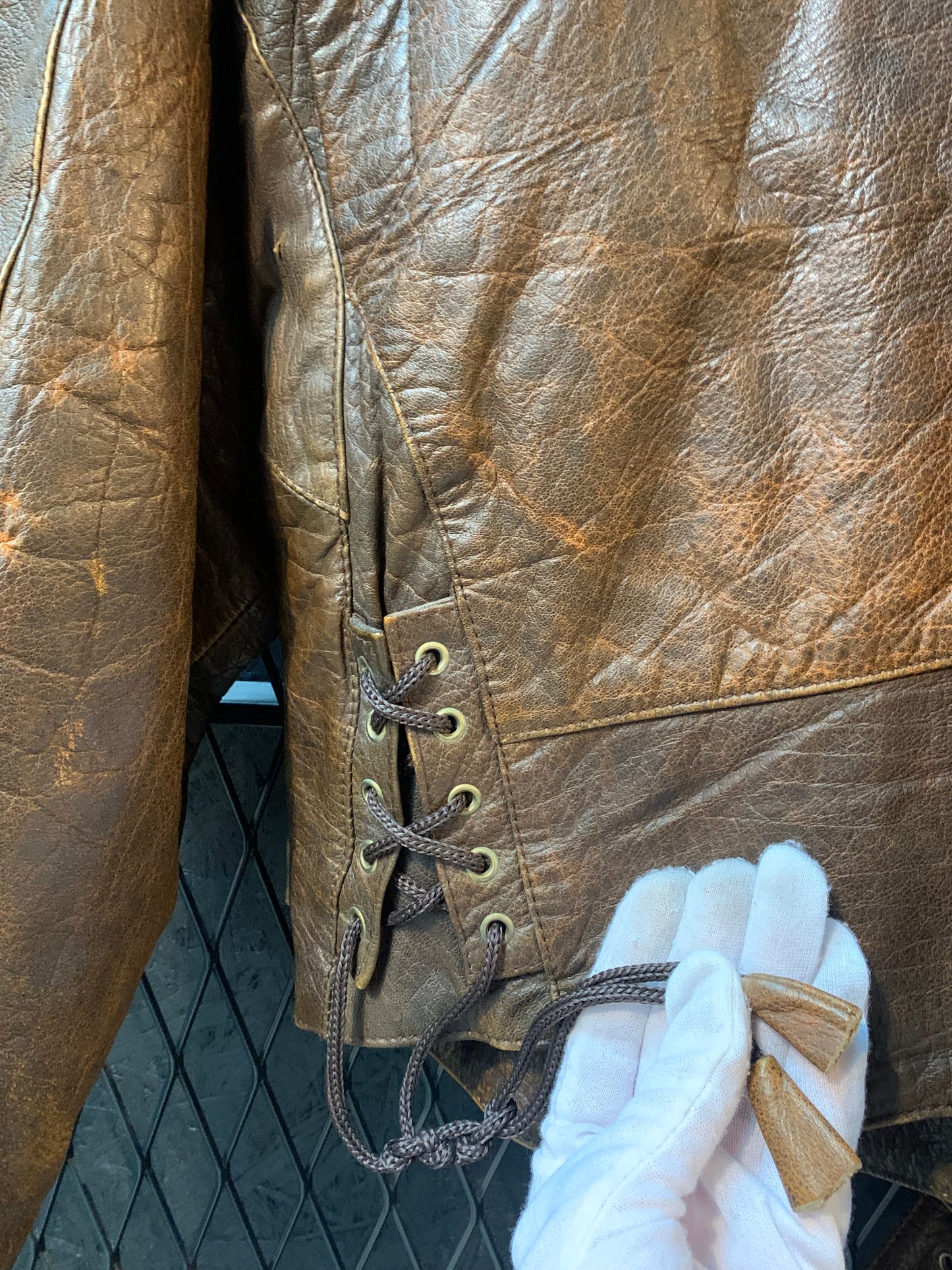 Vintage Jiri Leather Brown Biker Jacket