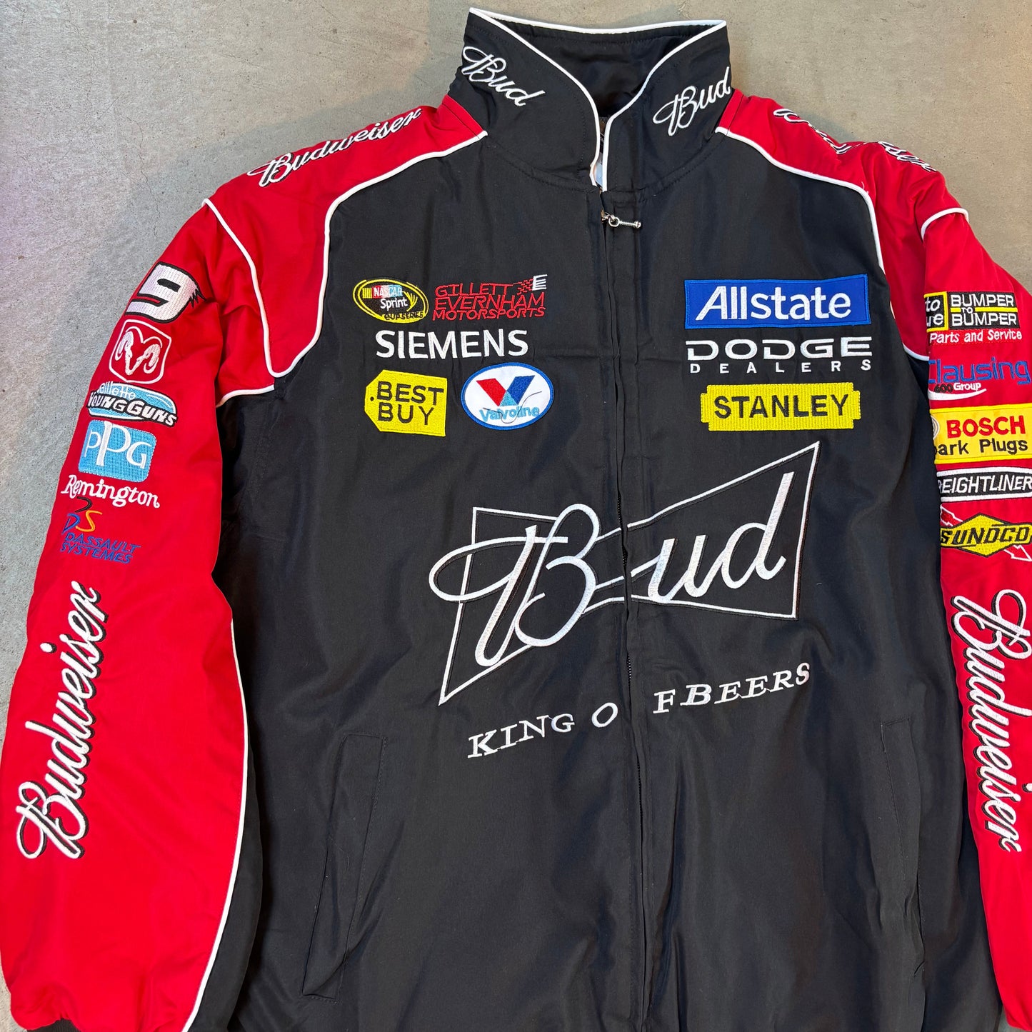 Budweiser Vintage Nascar Racing Bomber Jacket
