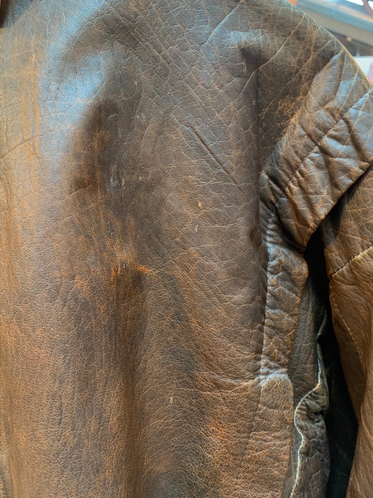 Vintage Jiri Leather Brown Biker Jacket