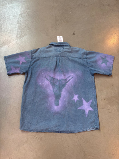 Defox Women XXL Blue Denim Shirt