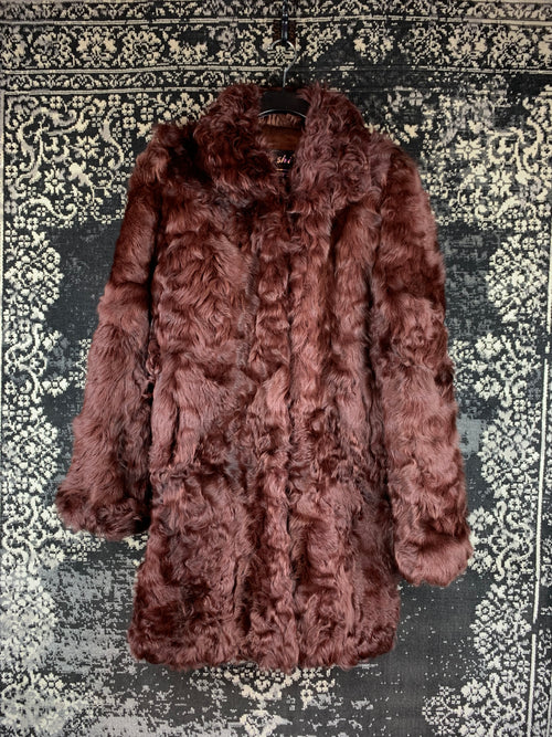 Women’s Genuine Brown Goat Fur Coat