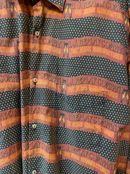 Replay Company Made in Italy Patterned Button-Up Shirt