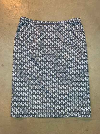 Vintage Women’s Fendi Monogram Blazer and Skirt Two-Piece Suit