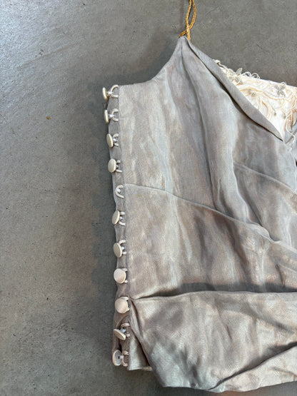 Vintage Style Sleeveless Draped Top