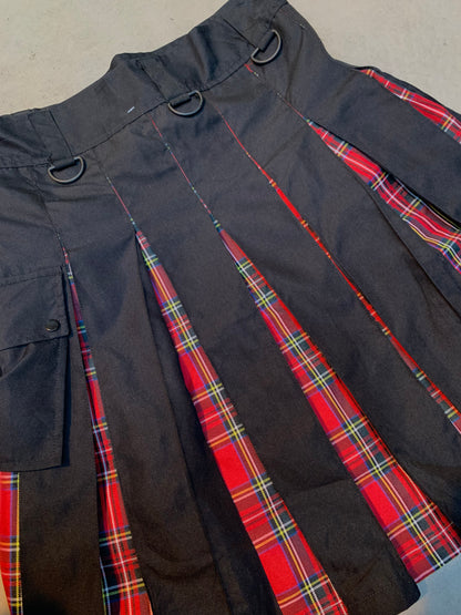 Women's Gothic Punk Pleated Mini Skirt