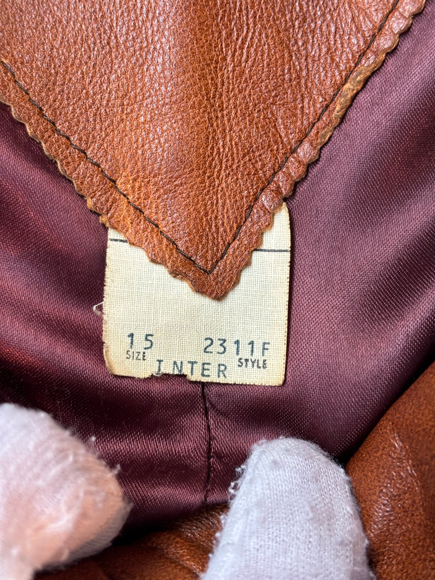 Vintage Marquis of London Belted Leather Jacket