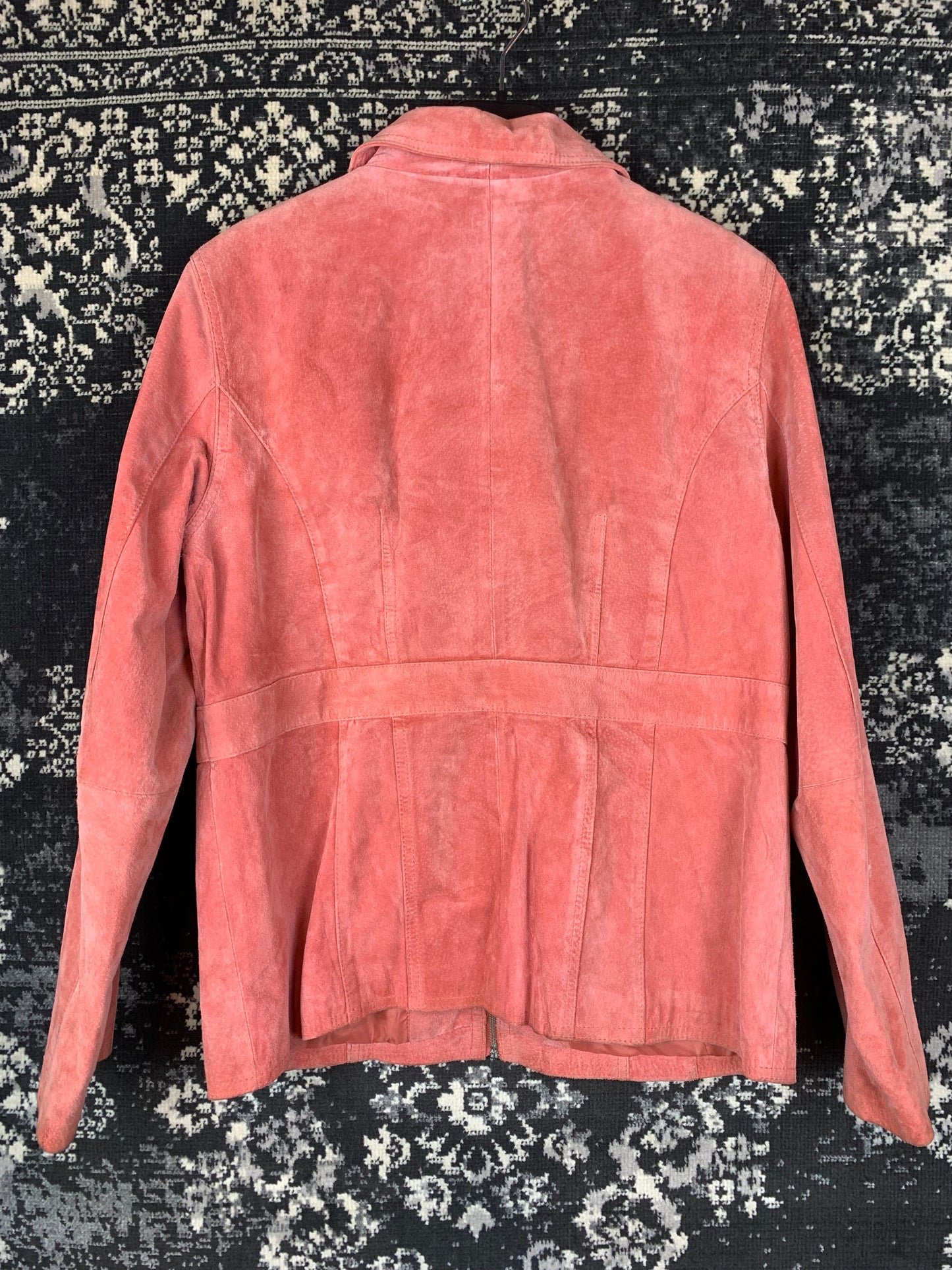 Arielle Red Suede Leather Jacket for Women