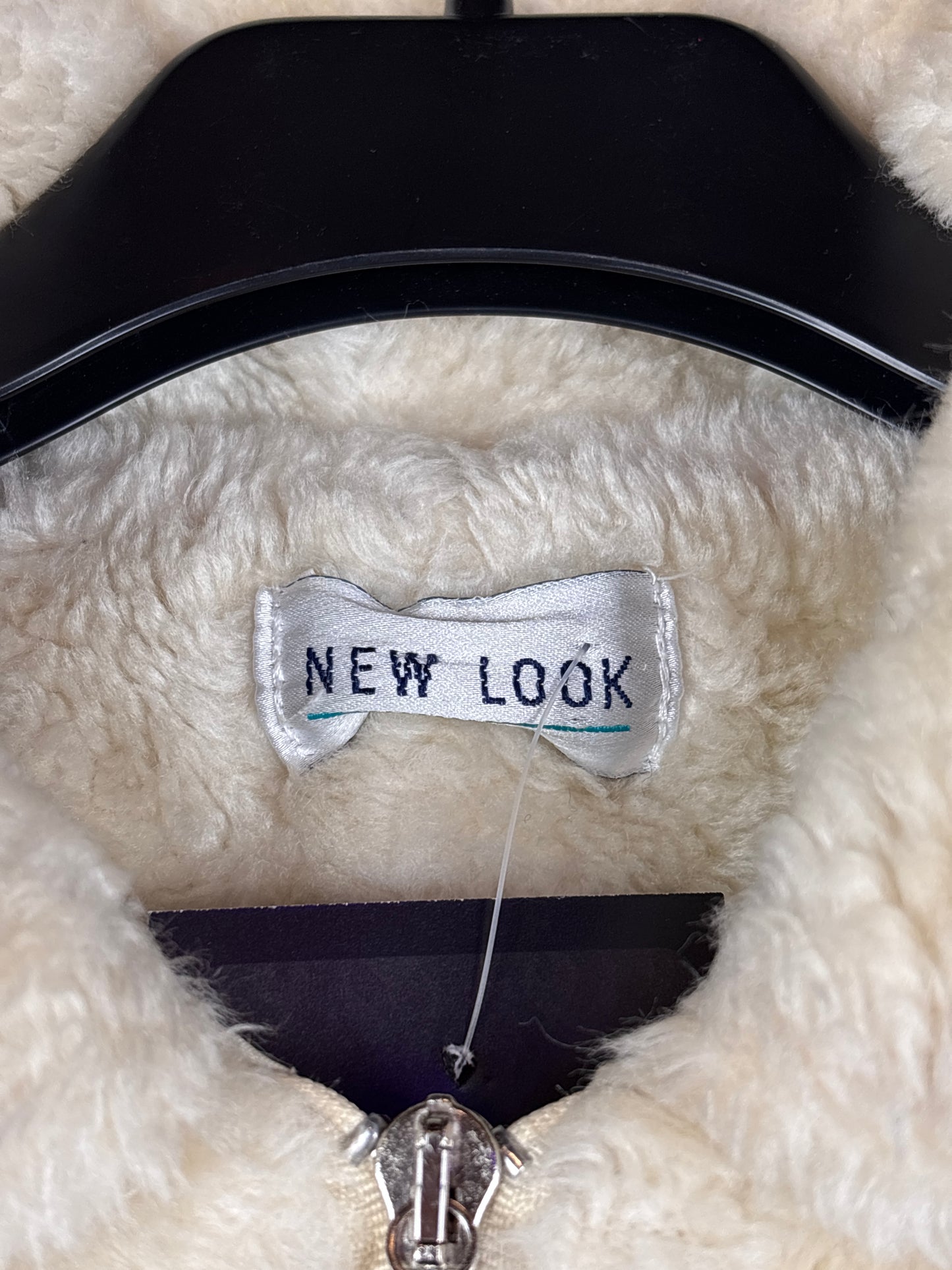 Y2K Women's Cream Faux Fur Jacket