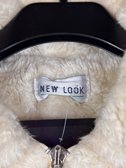 Y2K Women's Cream Faux Fur Jacket